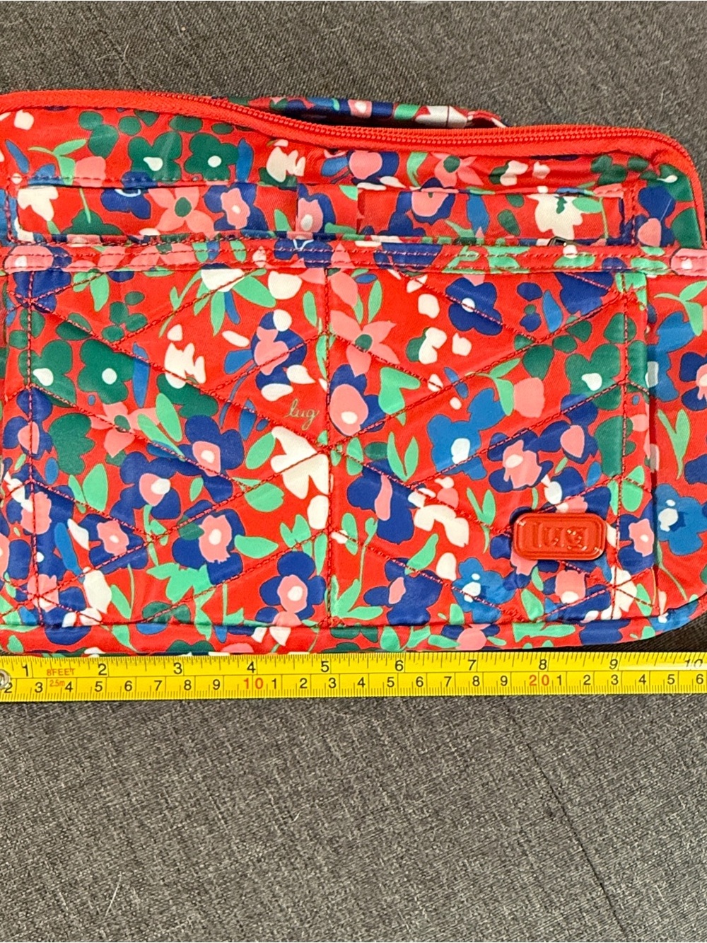 Lug Scoop 2 Crossbody Bag in Wild Flower Poppy Red - Picture 11 of 12